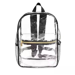 New Black Lined Clear Backpack by Make Market